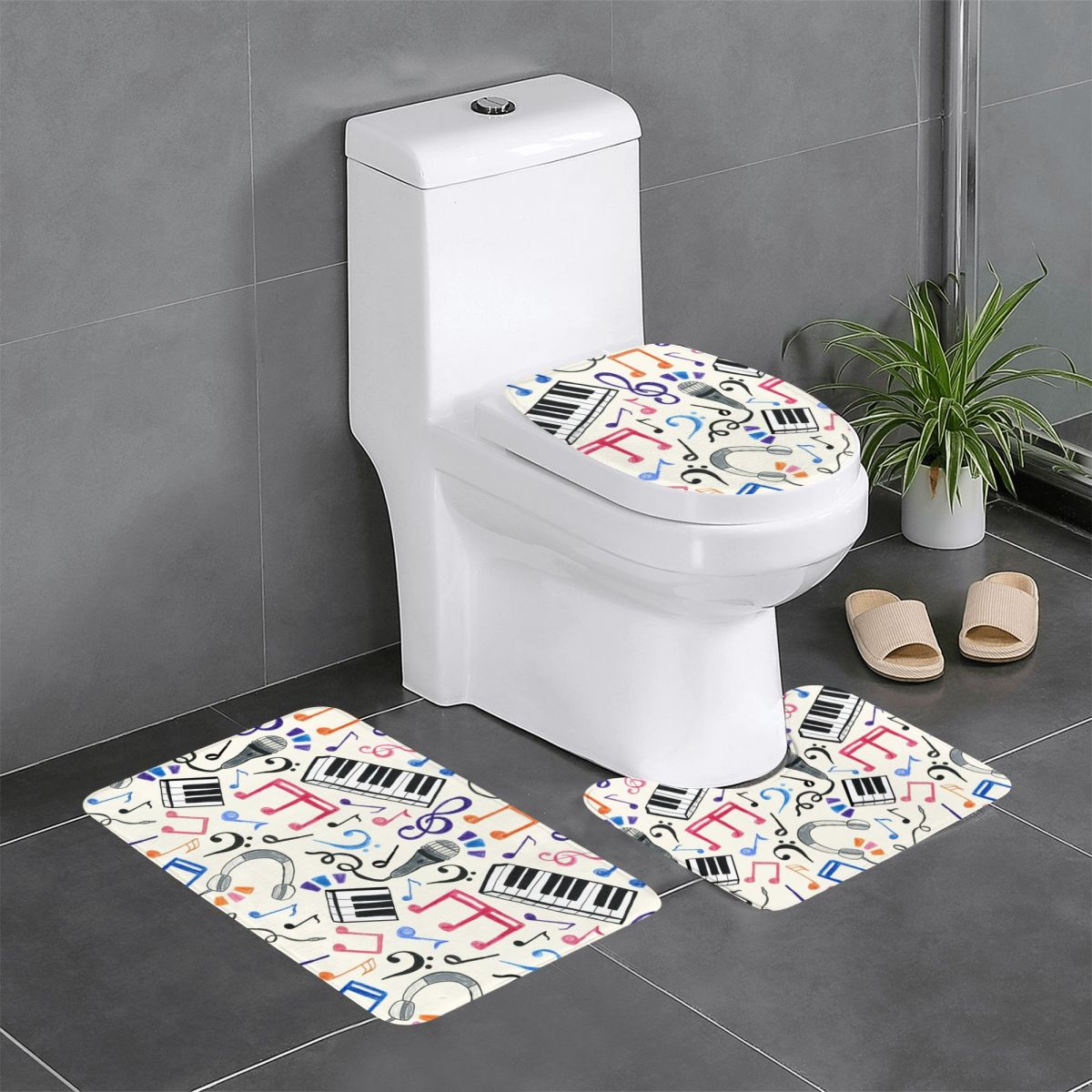Home Goods Bathroom Sets - Good Beats-Notes de musique et symboles