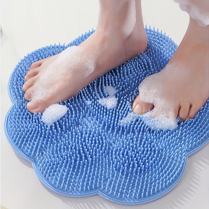 Home Bathroom Cleaning Machine - Tapis de douche exfoliant en silicone,