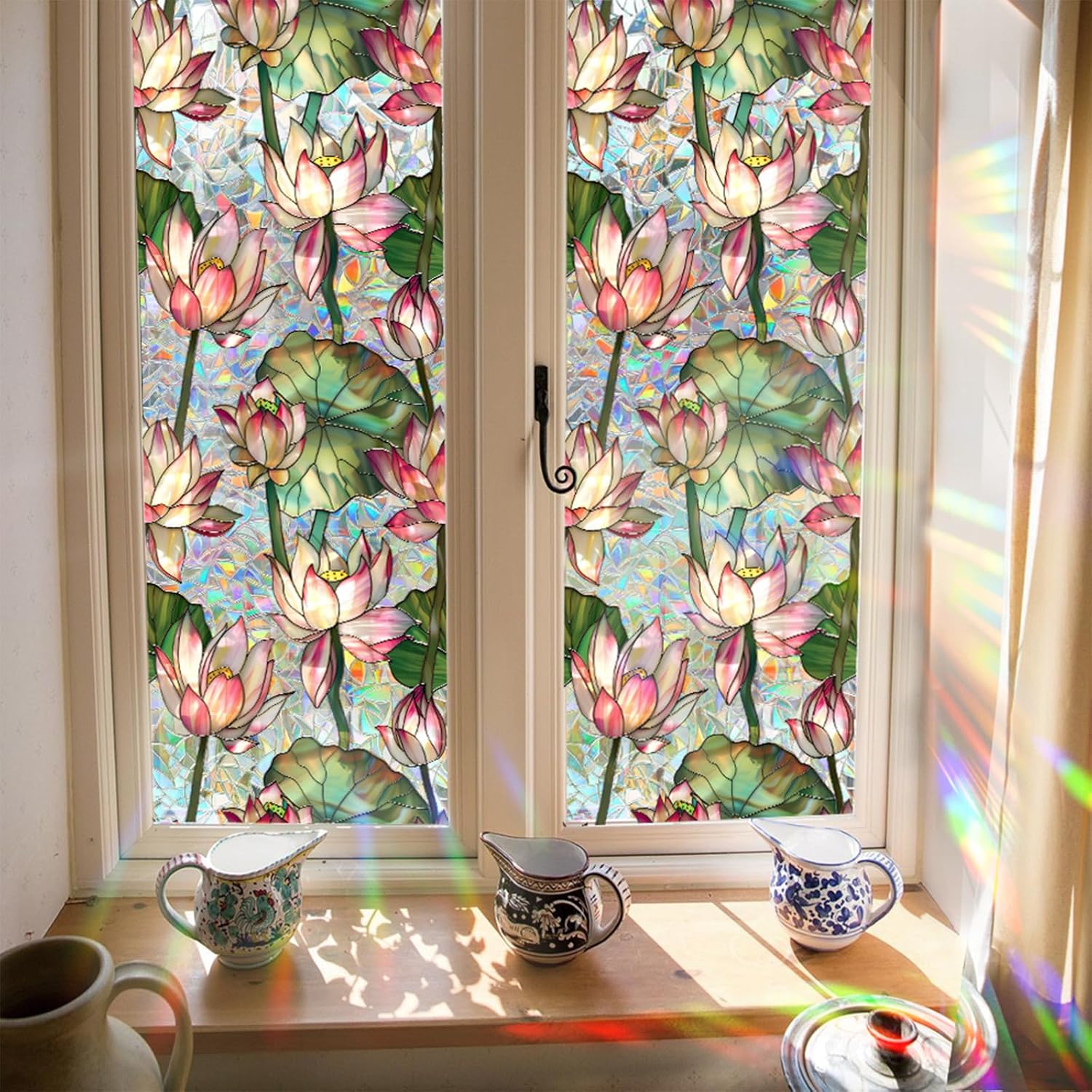 Home Bathroom Window Tint - Film de fenêtre en verre dépoli