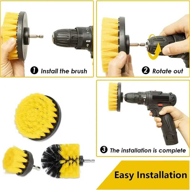 Kit de 3 brosses de nettoyage  - Home Bathroom Cleaning Machine avis et prix