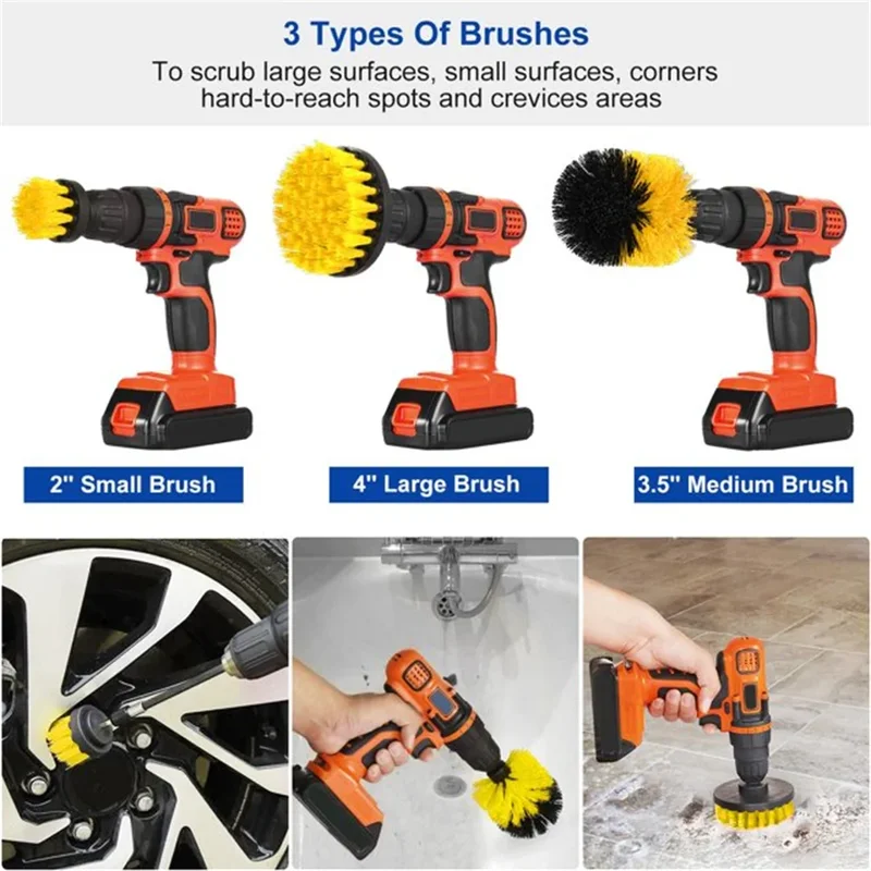 Kit de 3 brosses de nettoyage  - Home Bathroom Cleaning Machine avis et prix