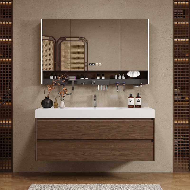 Meuble de salle de bain en boi - Home Bathroom Vanity Combo avis et prix