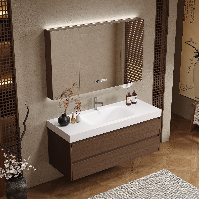 Meuble de salle de bain en boi - Home Bathroom Vanity Combo avis et prix
