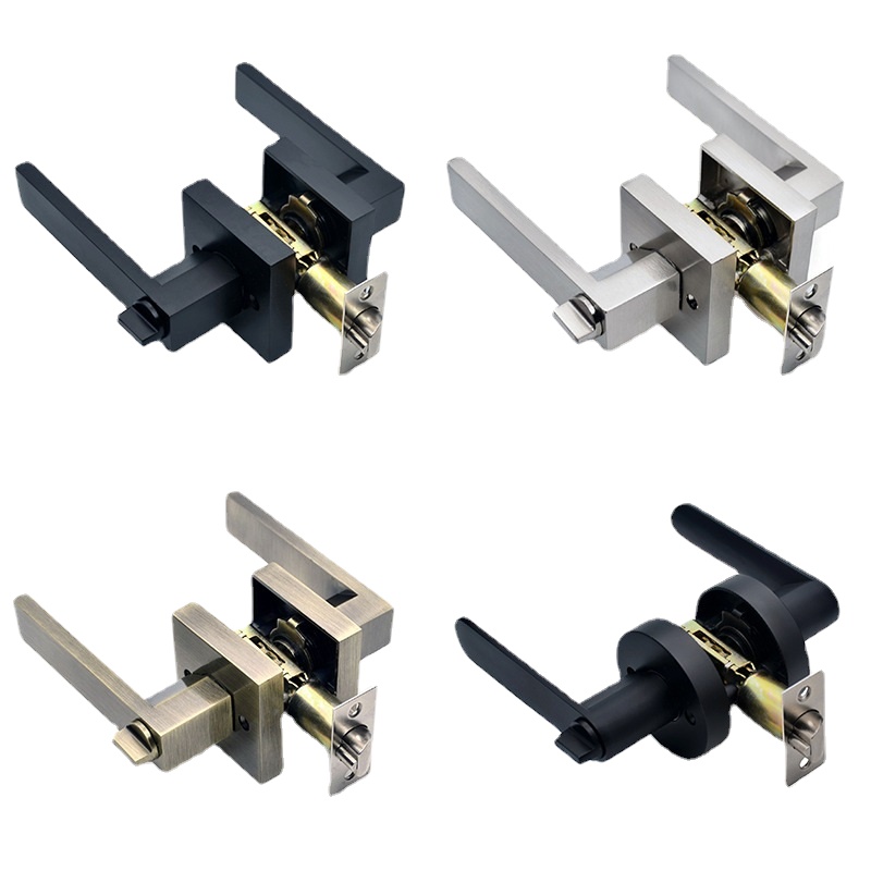 Poignée de porte noire, serrur - Home Bathroom Lock avis et prix