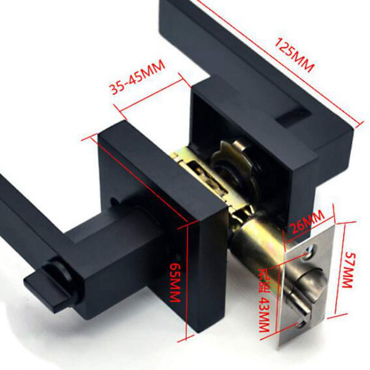 Poignée de porte noire, serrur - Home Bathroom Lock avis et prix