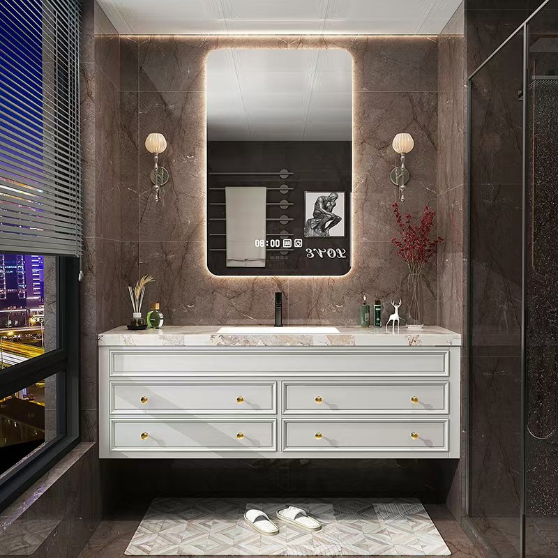 Armoire de salle de bain rusti - Home Bathroom Vanity Combo avis et prix