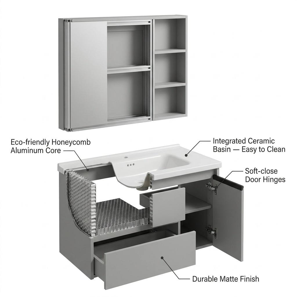 Meuble de salle de bain modern - Home Bathroom Vanity Combo avis et prix